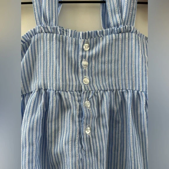 Mayoral Girls Blue & White Stripe Bow Dress Sz 3 - Picture 6 of 8
